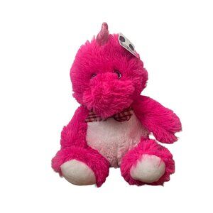 Pink Dinosaur Plush Unicorn Horn Stuffed Animal Peek A Boo Toys Sitting W/ TAG